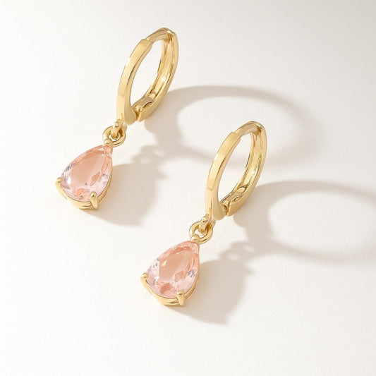 Roze diamanten oorbellen